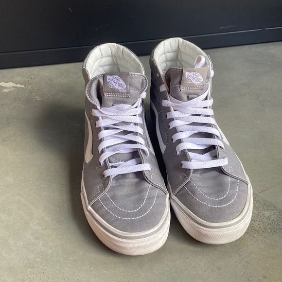 Womens Grey SK8-HI Shoe Vans Sz 9.5 - Picture 6 of 7